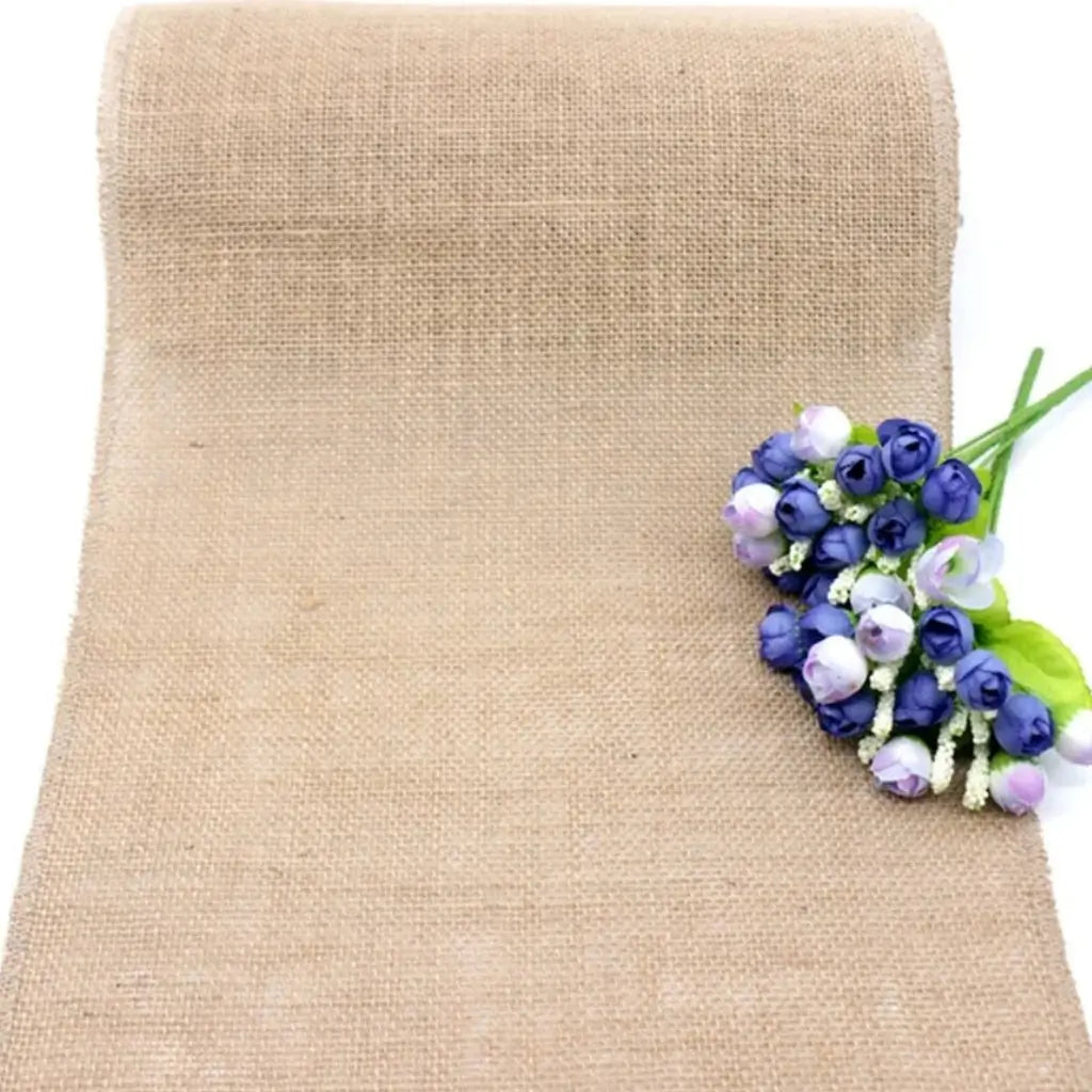 Caminho de Mesa Juta Natural com Borla Decoração Natal e Casamento