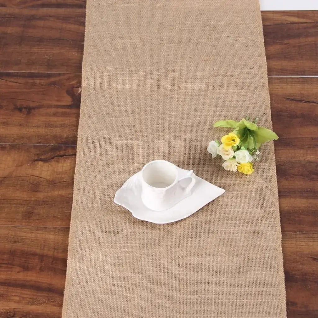 Caminho de Mesa Juta Natural com Borla Decoração Natal e Casamento