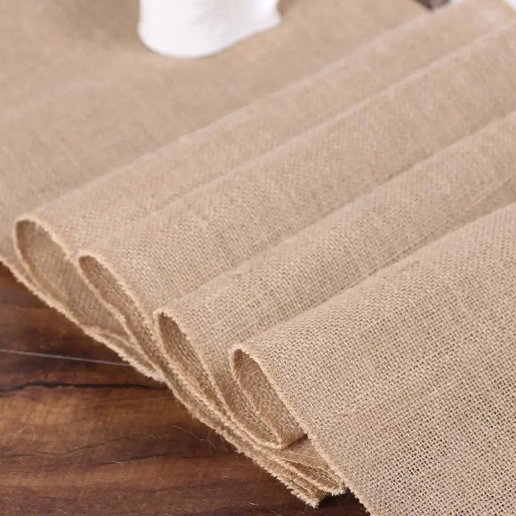 Caminho de Mesa Juta Natural com Borla Decoração Natal e Casamento