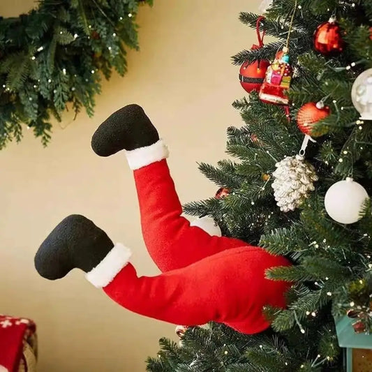 Enfeites de Natal Papai Noel e Grinch Perna Decoração Árvore de Natal