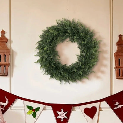 Guirlanda Anel Folha de Cedro Modelo de Guirlanda de Natal Artesanal