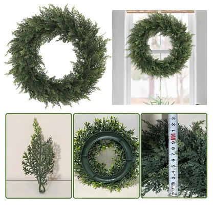 Guirlanda Anel Folha de Cedro Modelo de Guirlanda de Natal Artesanal