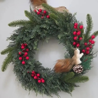 Guirlanda Anel Folha de Cedro Modelo de Guirlanda de Natal Artesanal