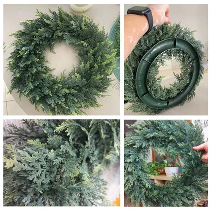 Guirlanda Anel Folha de Cedro Modelo de Guirlanda de Natal Artesanal