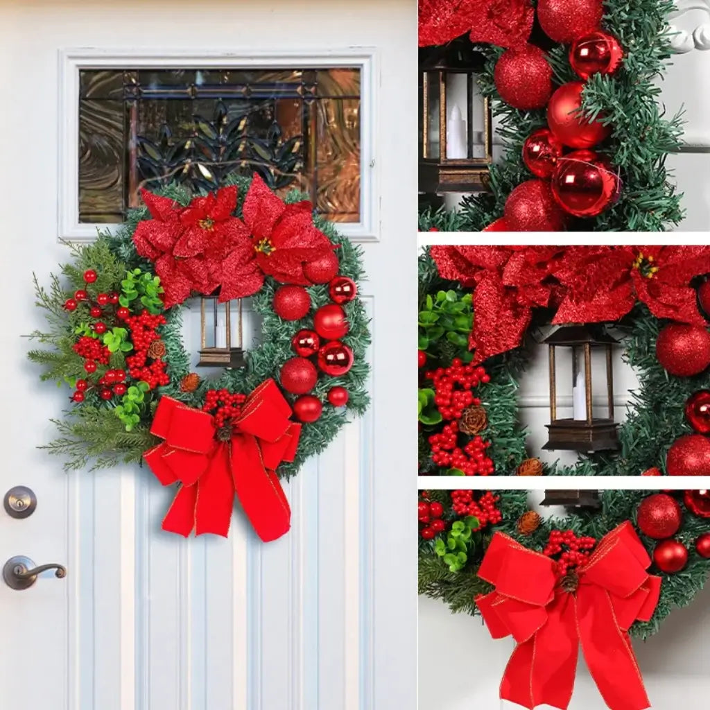 Guirlanda de Natal Para Porta Decoração Merry Christmas