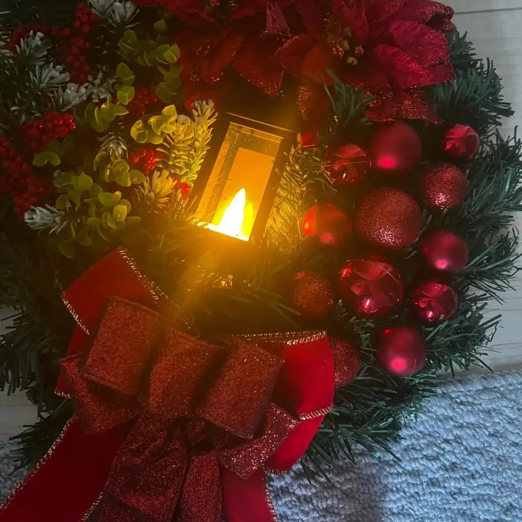 Guirlanda de Natal Para Porta Decoração Merry Christmas