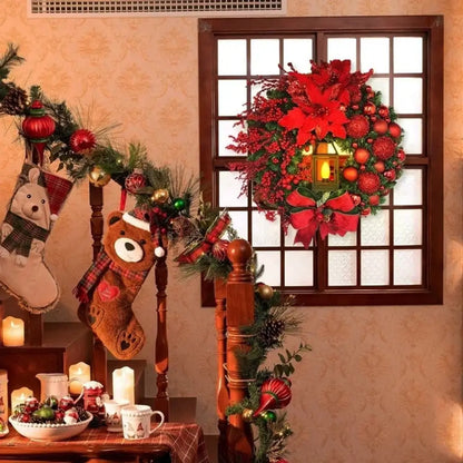 Guirlanda de Natal Para Porta Decoração Merry Christmas