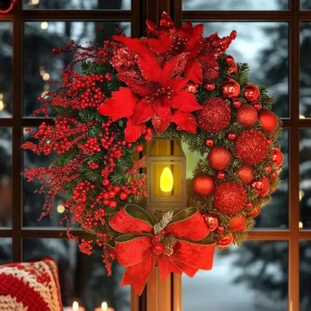 Guirlanda de Natal Para Porta Decoração Merry Christmas
