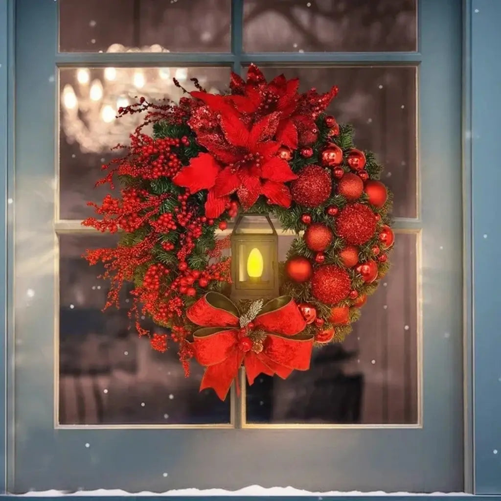 Guirlanda de Natal Para Porta Decoração Merry Christmas