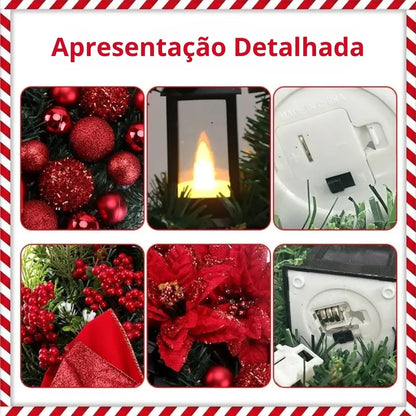 Guirlanda de Natal Para Porta Decoração Merry Christmas
