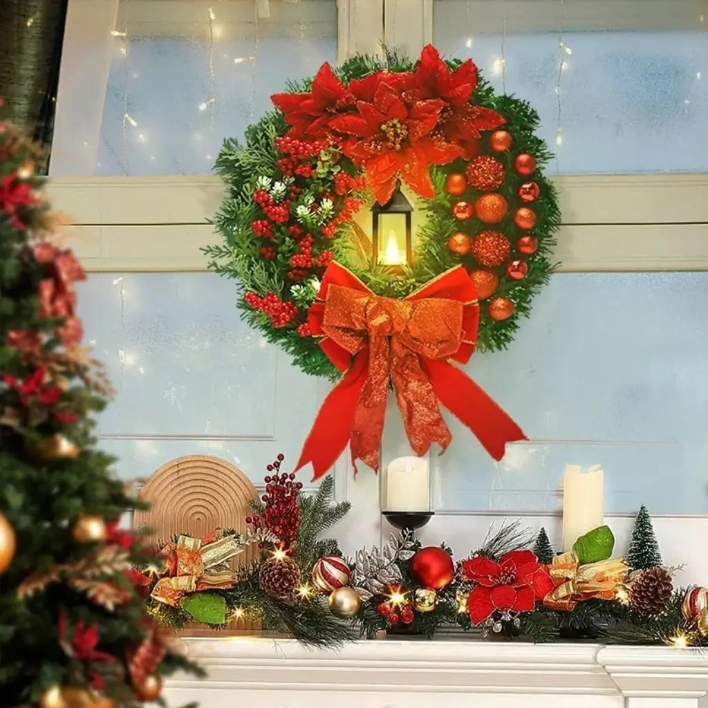 Guirlanda de Natal Para Porta Decoração Merry Christmas