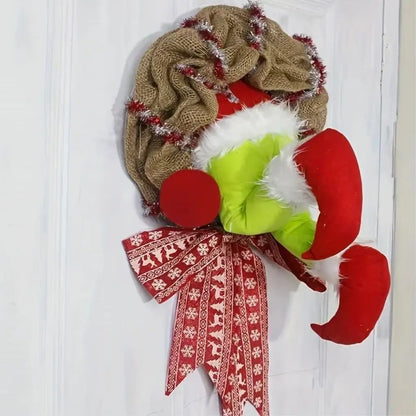 Guirlanda de Natal Papai Noel Grinch Merry Christmas