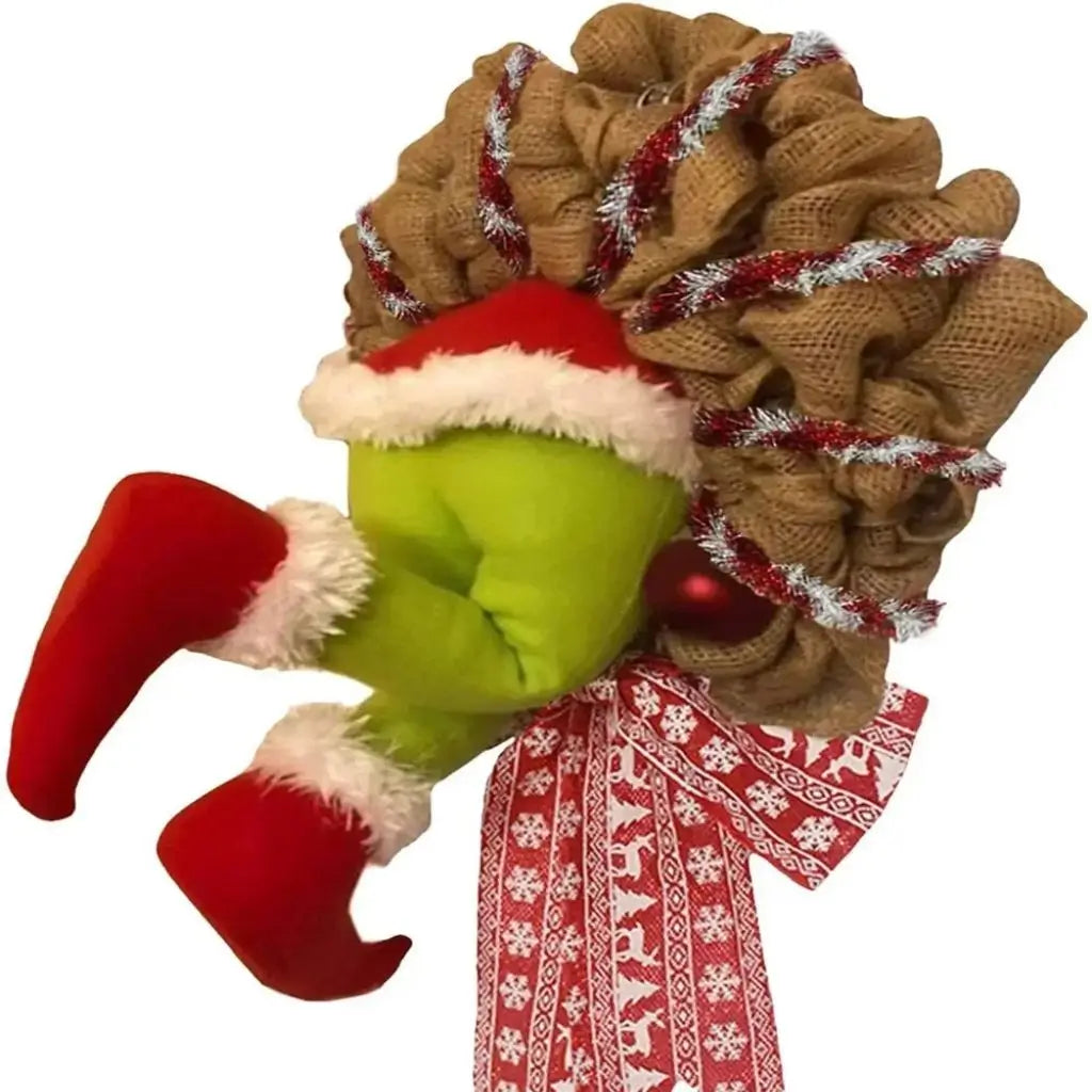 Guirlanda de Porta Grinch Papai Noel Decoração Natal Christmas