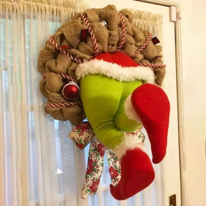Guirlanda de Natal Papai Noel Grinch Merry Christmas