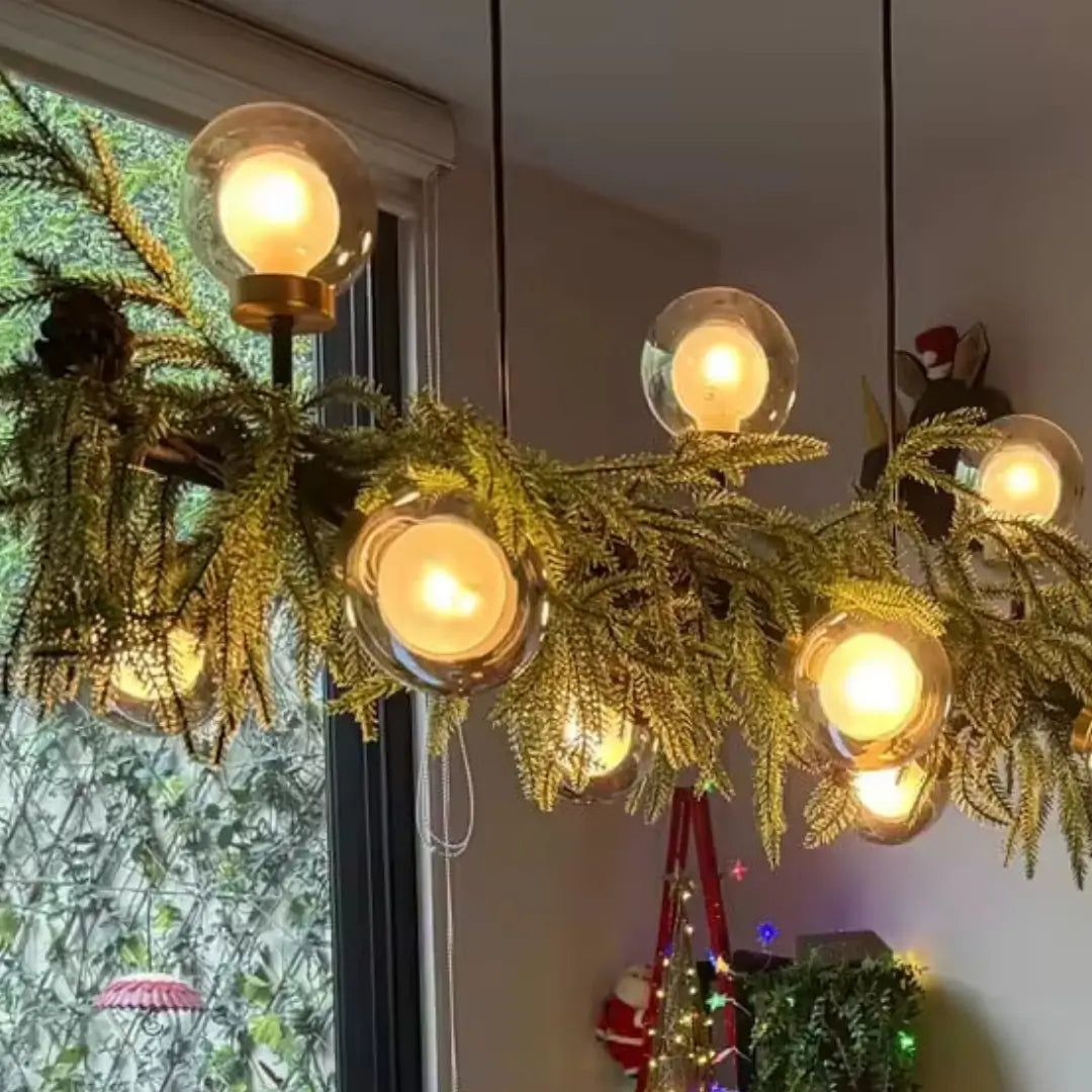 Guirlanda de Natal Pinheiro Norfolk Videira Verdejante Para Decoração
