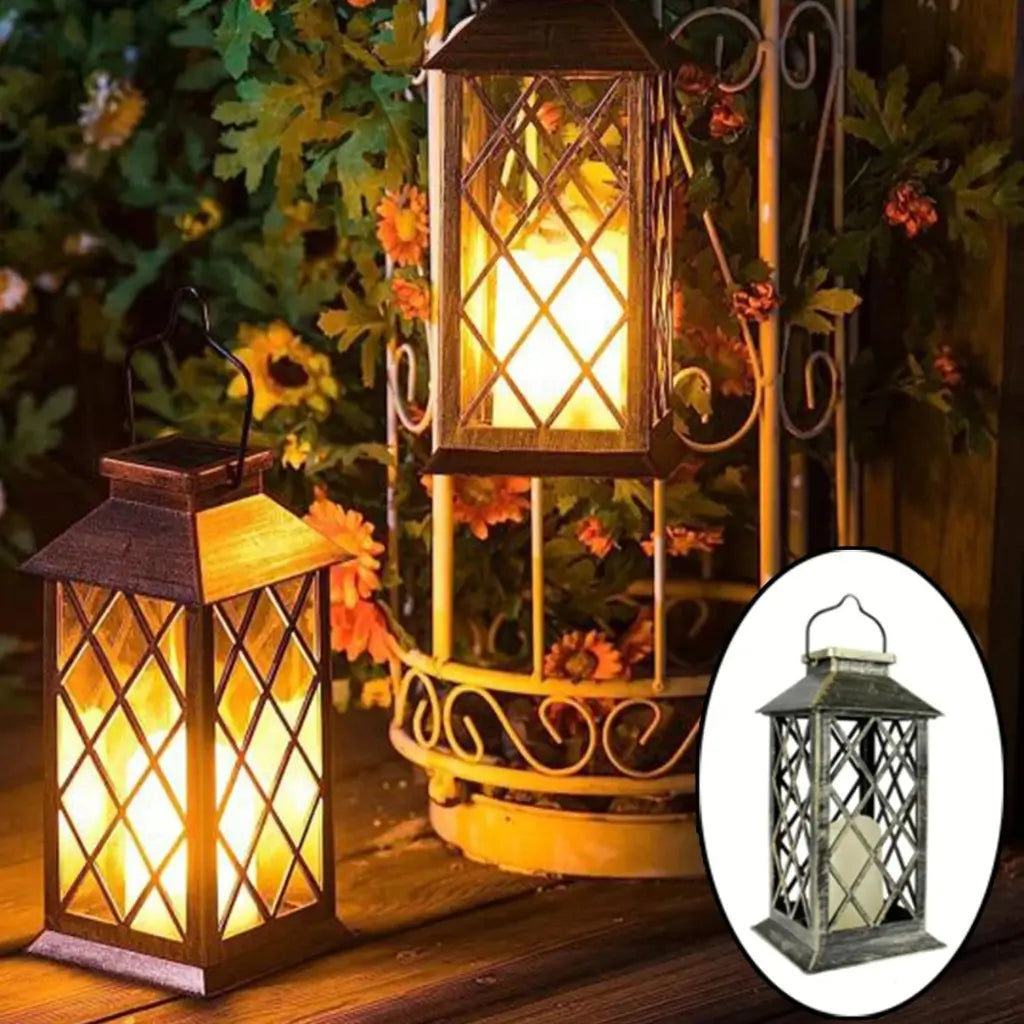 Lanterna Decorativa Led Solar Iluminação Decoração Jardim