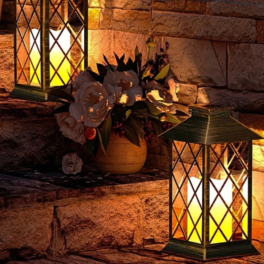 Lanterna Decorativa Led Solar Iluminação Decoração Jardim