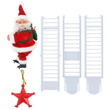 Papai Noel Sobe Escada Musical Decoração de Natal