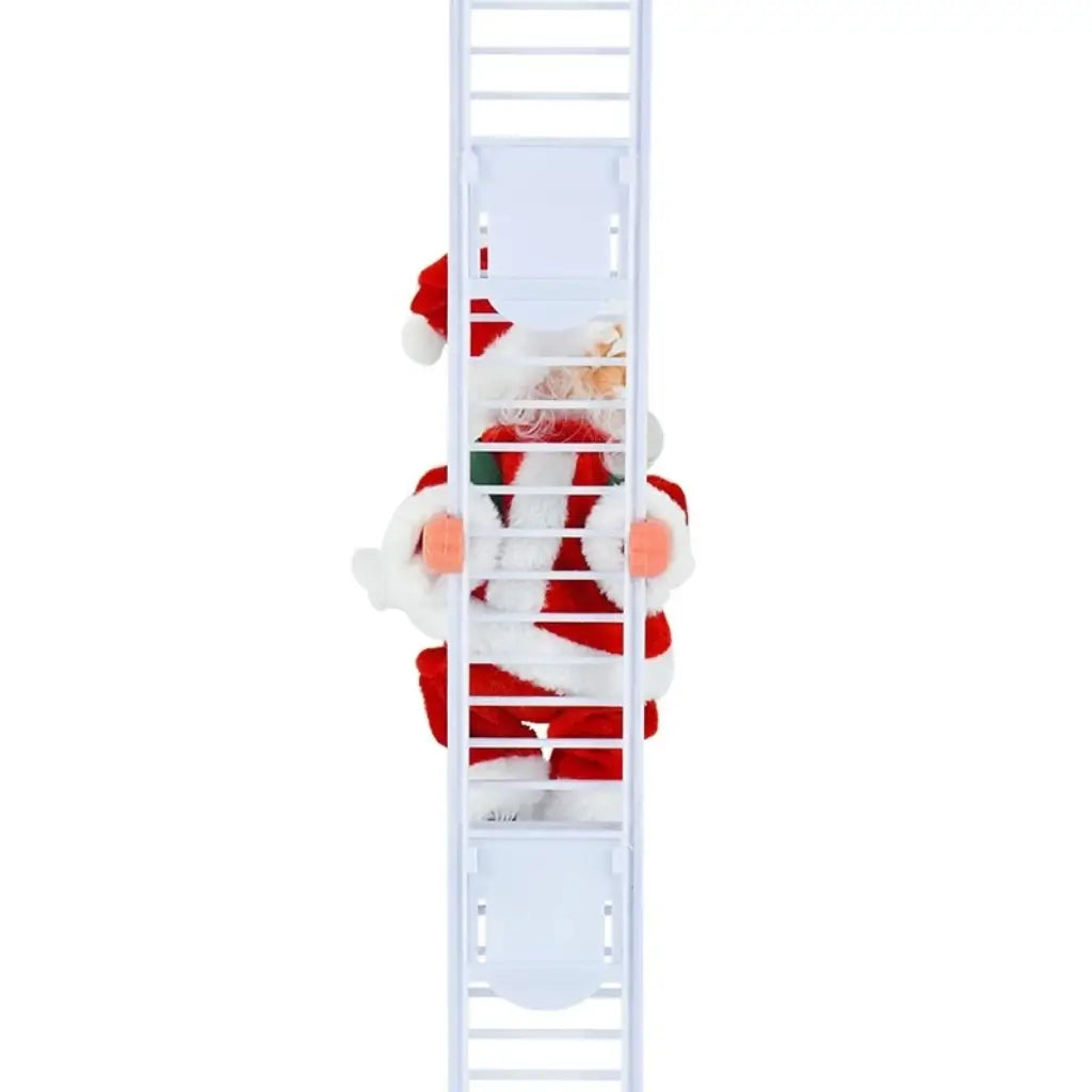 Papai Noel Sobe Escada Musical Decoração de Natal