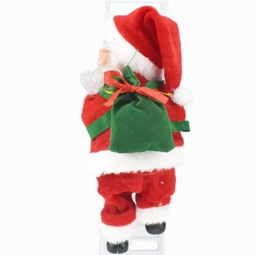 Papai Noel Sobe Escada Musical Decoração de Natal