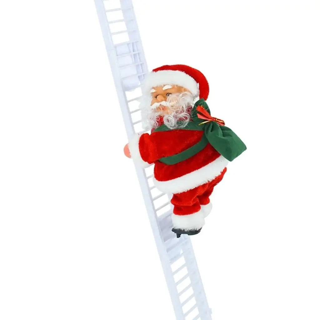 Papai Noel Sobe Escada Musical Decoração de Natal