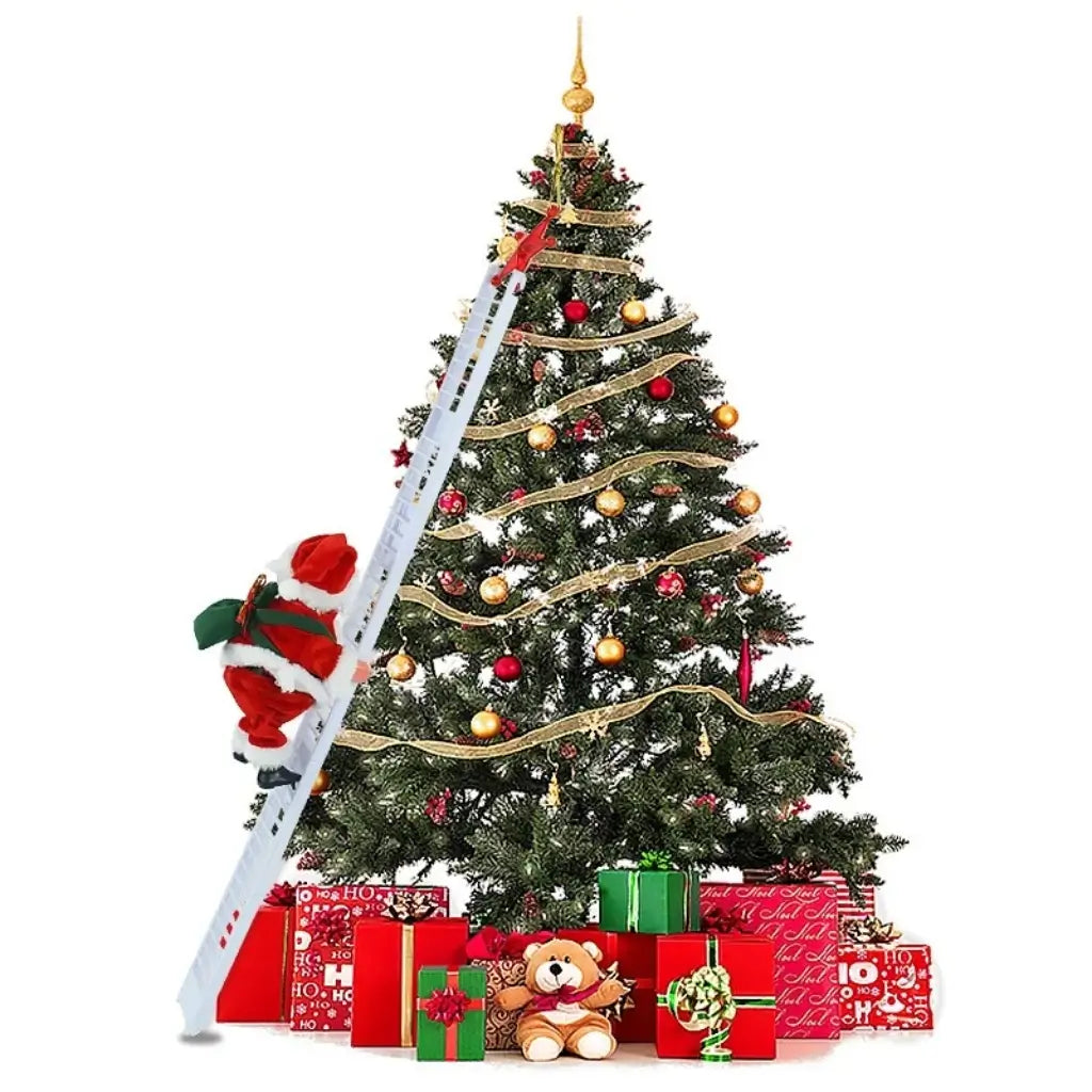 Papai Noel Sobe Escada Musical Decoração de Natal