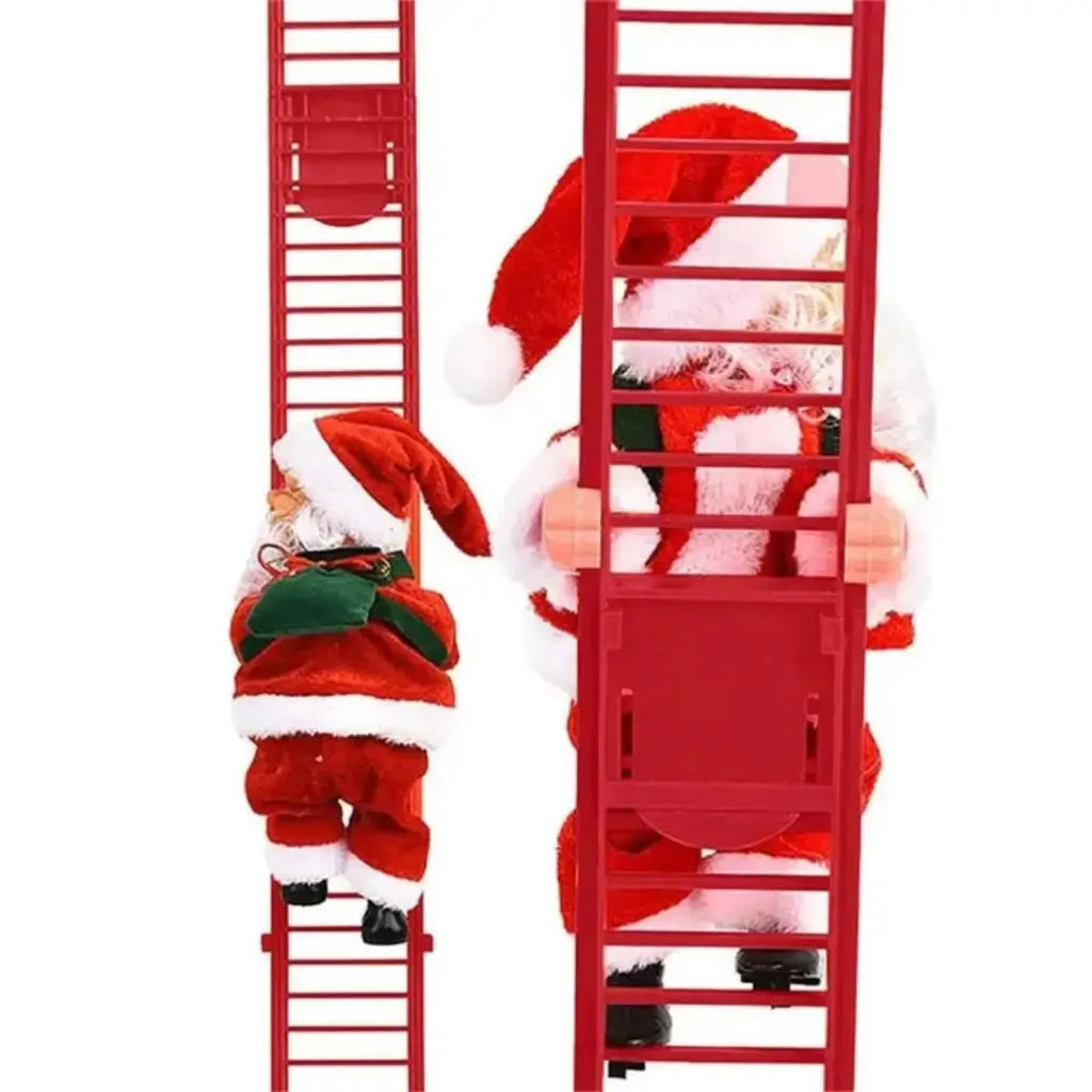 Papai Noel Sobe Escada Musical Decoração de Natal