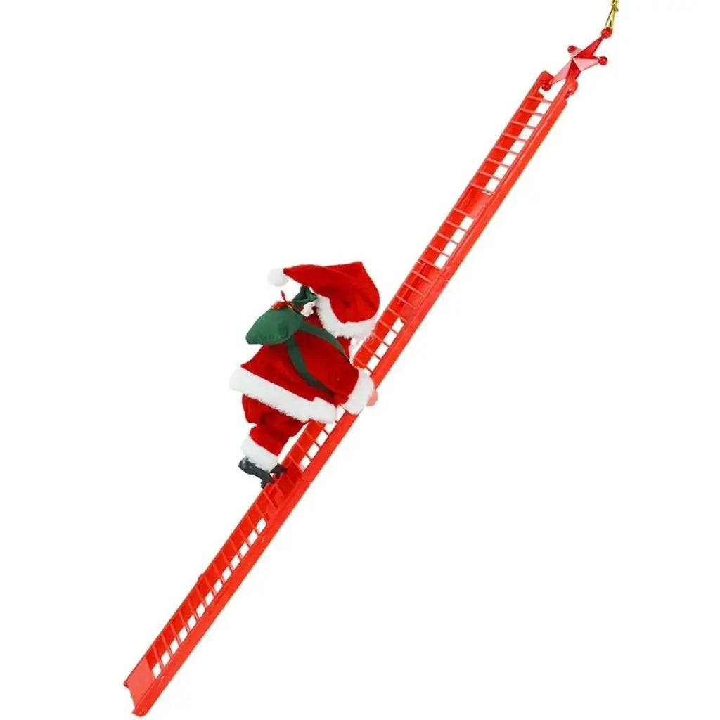Papai Noel Sobe Escada Musical Decoração de Natal