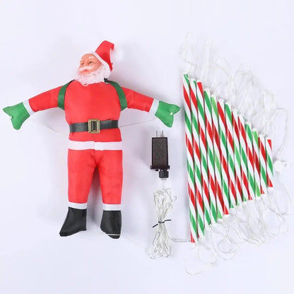 Papai Noel na Escada Decoração de Natal Luz Led Christmas