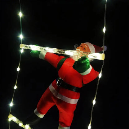 Papai Noel na Escada Decoração de Natal Luz Led Christmas
