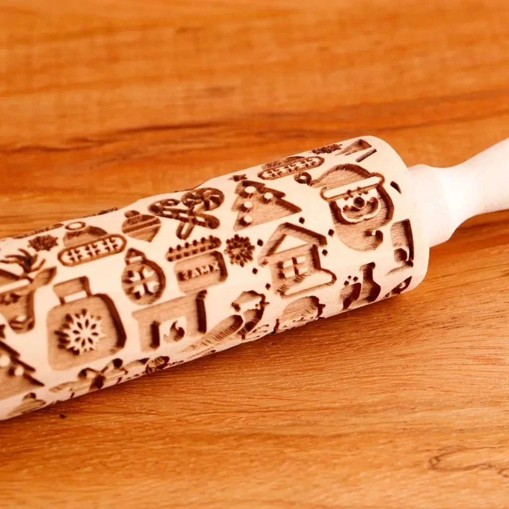 Rolo de Massa para Biscoito Decorado de Natal | Pino Artesanal Merry Christmas