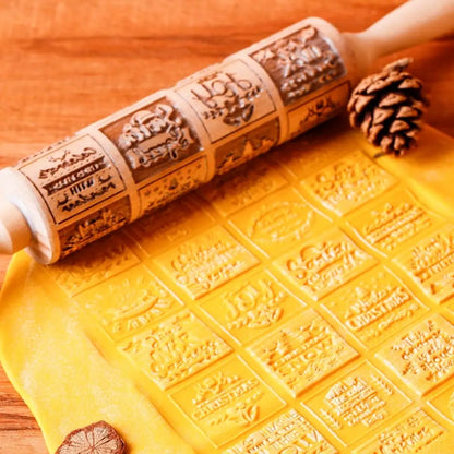 Rolo de Massa para Biscoito Decorado de Natal | Pino Artesanal Merry Christmas
