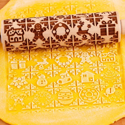 Rolo de Massa para Biscoito Decorado de Natal | Pino Artesanal Merry Christmas