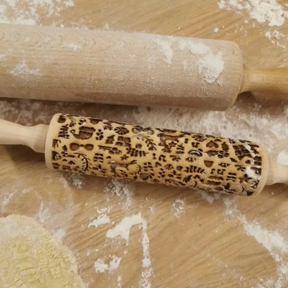 Rolo de Massa para Biscoito Decorado de Natal | Pino Artesanal Merry Christmas