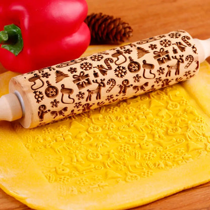 Rolo de Massa para Biscoito Decorado de Natal | Pino Artesanal Merry Christmas