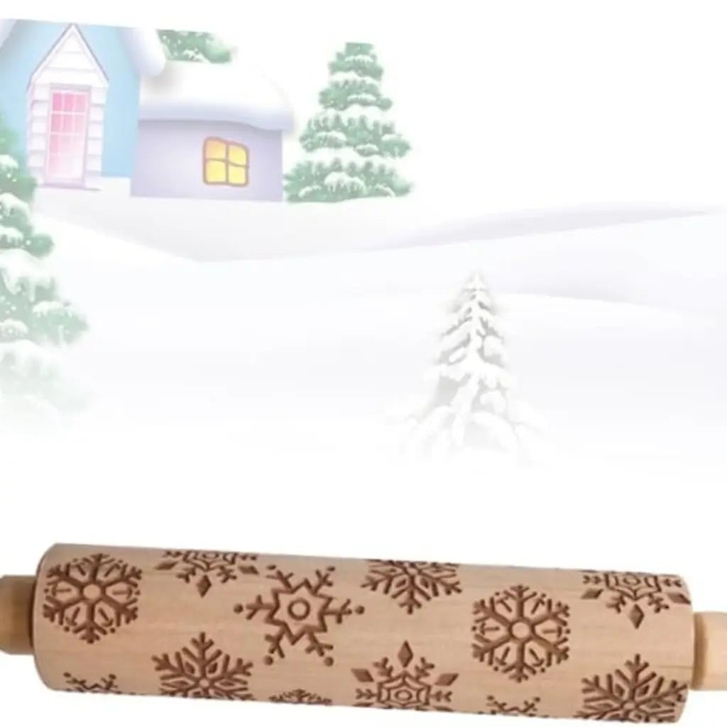Rolo Massa Biscoito Decorado | Pino Artesanal de Madeira 5 Designs