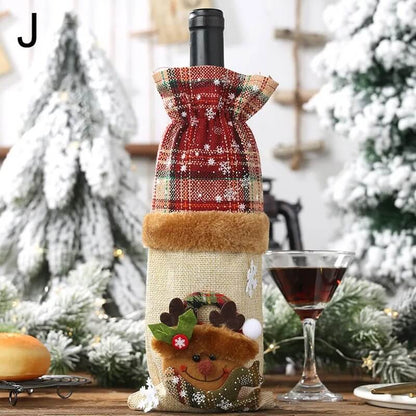 Capas de Vinho e Champagne Decoração Natal