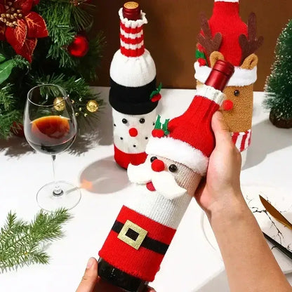 Capa Vinho e Champagne Enfeites de Natal a Mesa