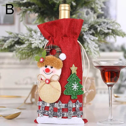 Capas de Vinho e Champagne Decoração Natal