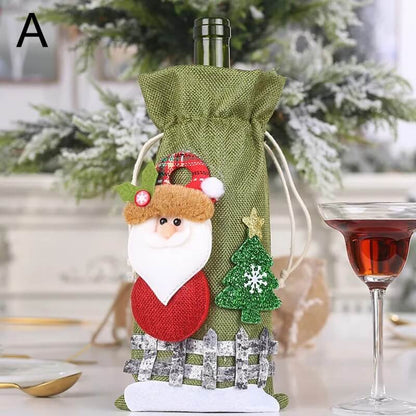 Capas de Vinho e Champagne Decoração Natal