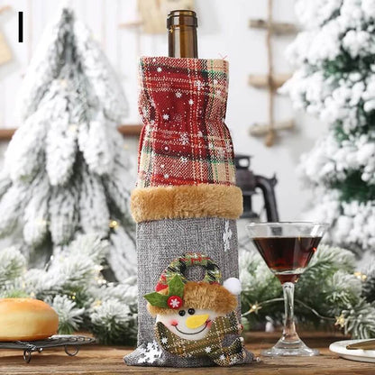 Capas de Vinho e Champagne Decoração Natal