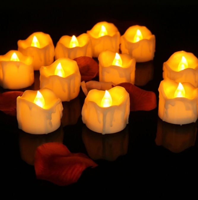 Vela de Led Eletrônica Conjunto Luz Anã