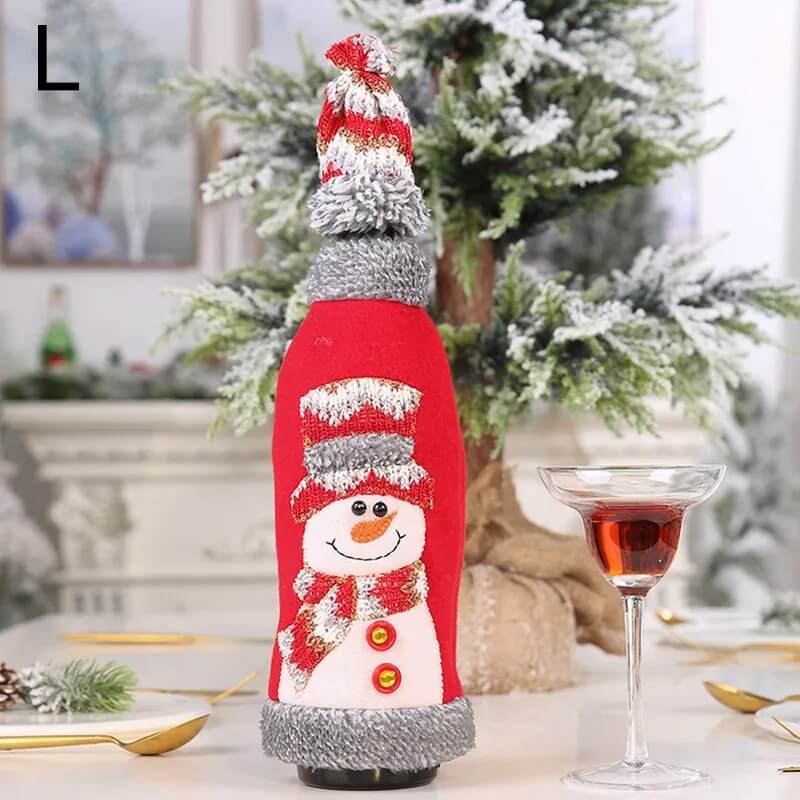 Capas de Vinho e Champagne Decoração Natal