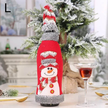 Capas de Vinho e Champagne Decoração Natal