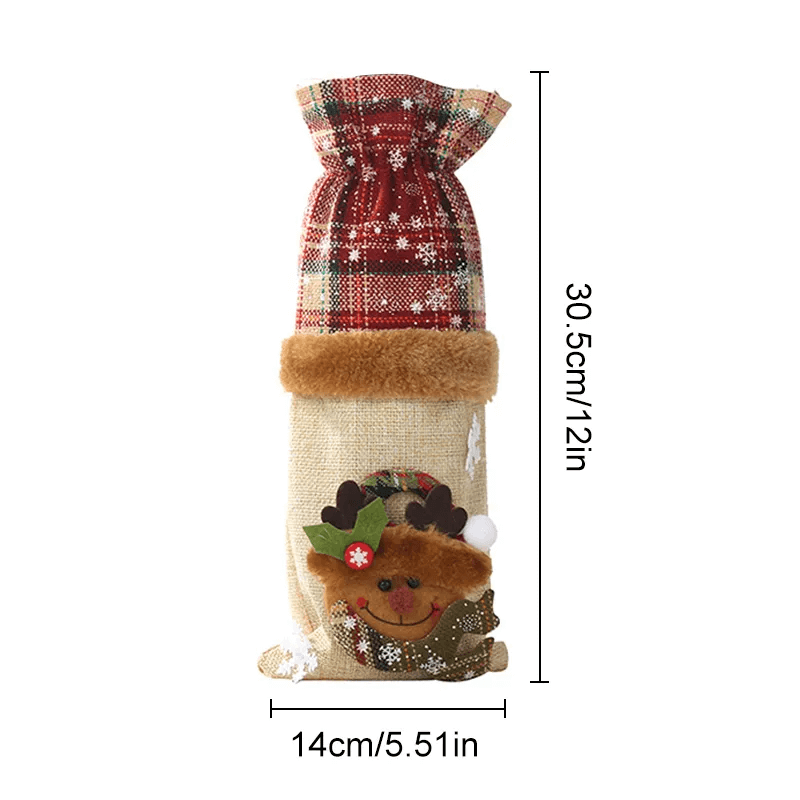 Capas de Vinho e Champagne Decoração Natal