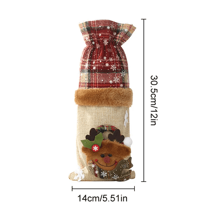 Capas de Vinho e Champagne Decoração Natal