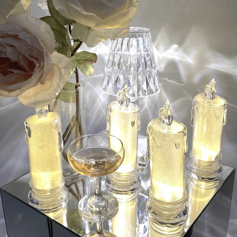 Vela de Led Eletrônica Decorativa Crystal