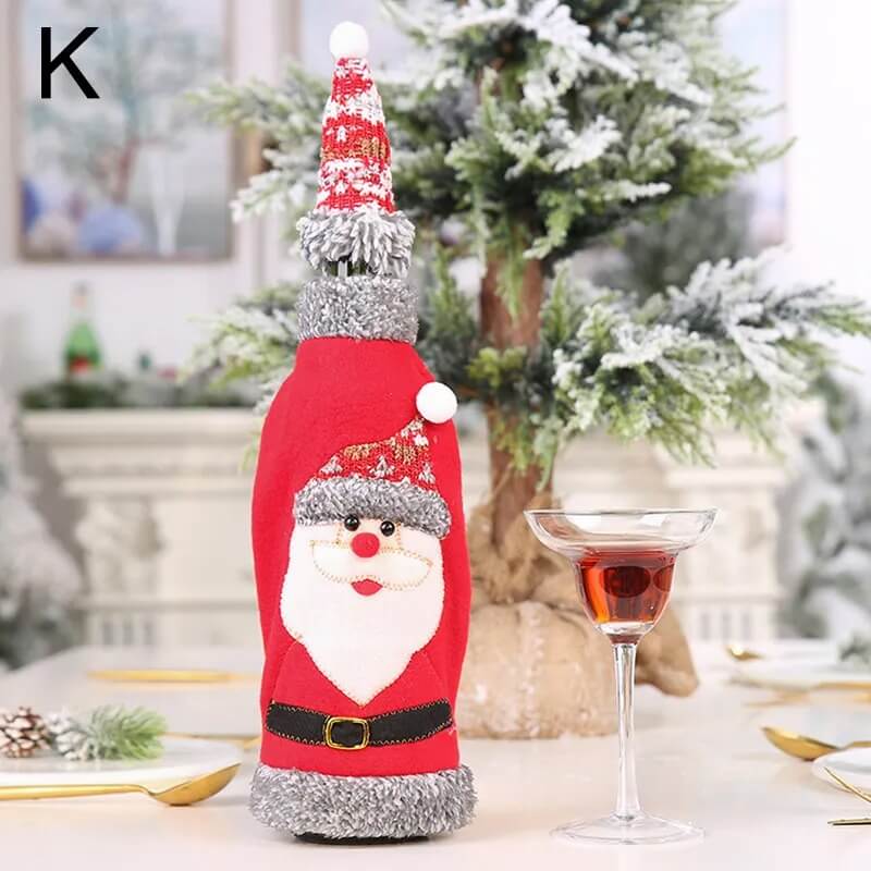 Capas de Vinho e Champagne Decoração Natal