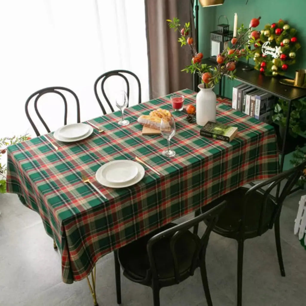 Toalha de Mesa Natal Linho Algodão Merry Christmas