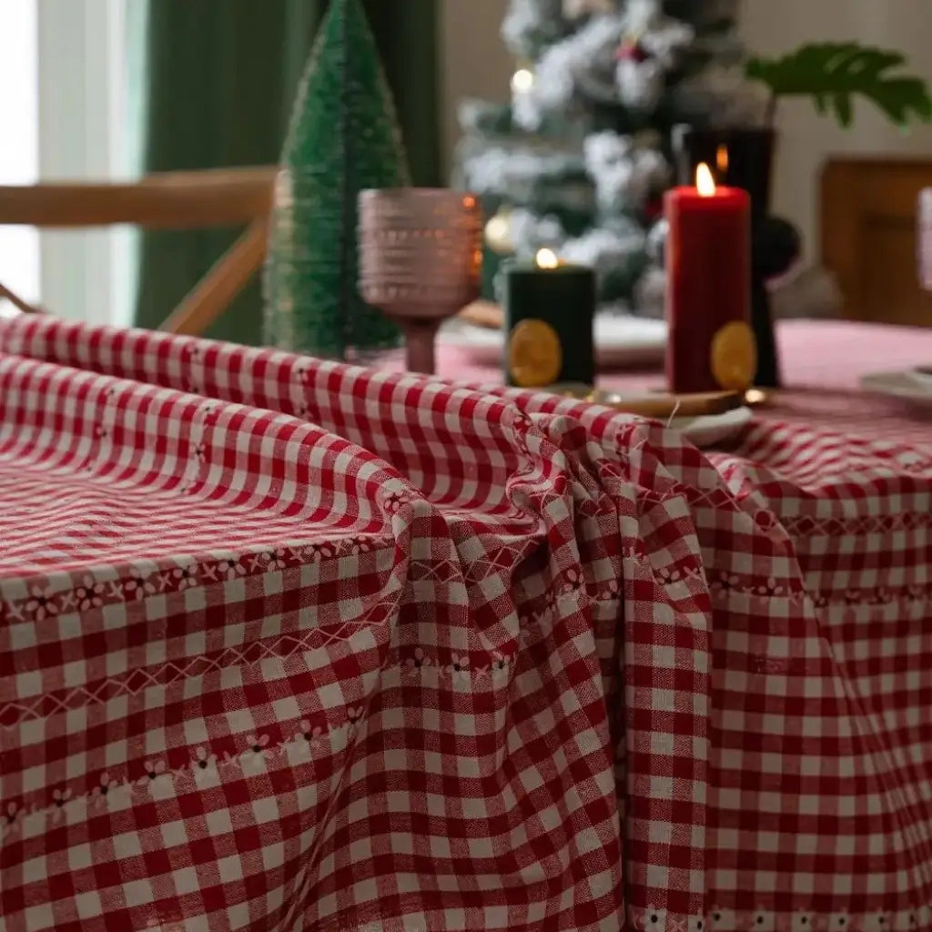 Toalha de Mesa Natal Red Christmas Decoração de Natal